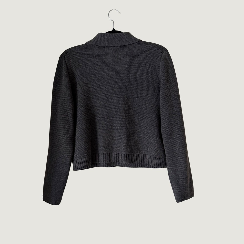 J.Crew Womens Double Breasted Lady Jacket Cardigan Charcoal Gray CK498 NWT Small - Picture 3 of 5